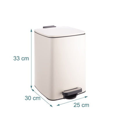 12L Kitchen Pedal Bin with Soft-Close Lid