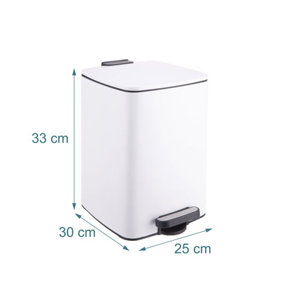 12L Kitchen Pedal Bin with Soft-Close Lid
