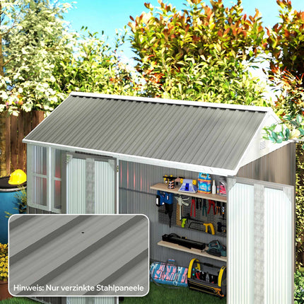 12 Pcs Corrugated Roof Panels, 129x45cm, Galvanized Steel