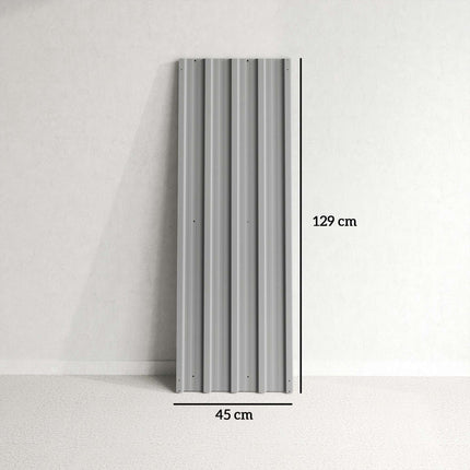 12 Pcs Corrugated Roof Panels, 129x45cm, Galvanized Steel