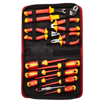12-Piece 1000V Insulated Screwdriver Set – Magnetic Tips, Pliers