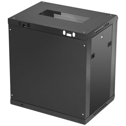 12U Wall Mount Network Server Cabinet, 19-Inch, Locking Glass Door