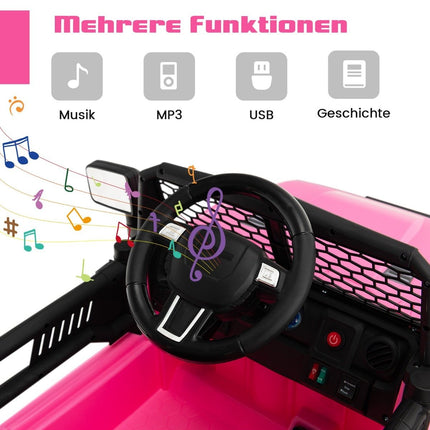 12V Battery Operated Children's Vehicle Electric Children's Vehicle with Remote Control Pink