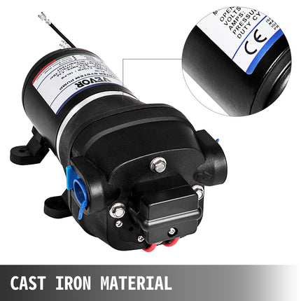 12V membraanwaterdrukpomp, zelfaanzuigend, 10 l/min