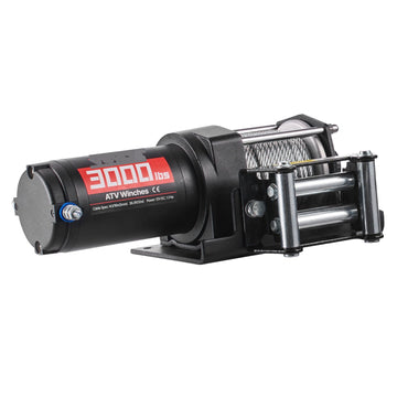 12V Electric ATV Winch 3000 lb, Steel Rope, Wired Remote
