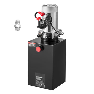 12V Hydraulic Power Unit, 10L Tank, Single-Acting Pump