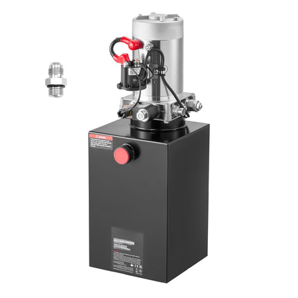 12V Hydraulic Power Unit, 15-Qt Single-Acting Dump Pump