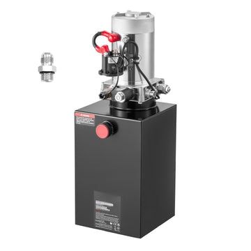 12V Hydraulic Power Unit, 15-Qt Single-Acting Dump Pump