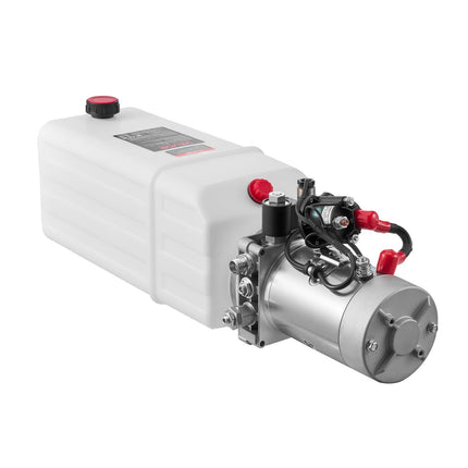12V Hydraulic Power Unit Pump, 8L Reservoir, Single-Acting