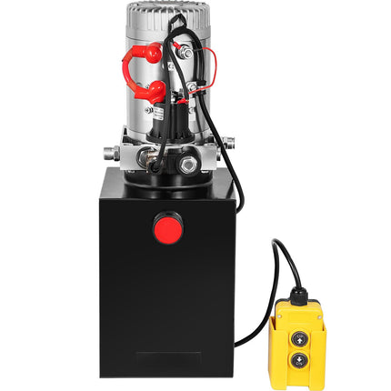 12V Hydraulic Power Unit, Single-Acting, 6 Qt 3200 PSI