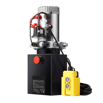 12V Hydraulic Pump Power Unit, Single-Acting, 4-Quart