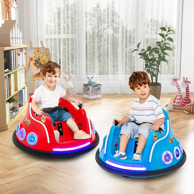 12V Kids Bumper Car with 360° Spin, Music & Remote Control