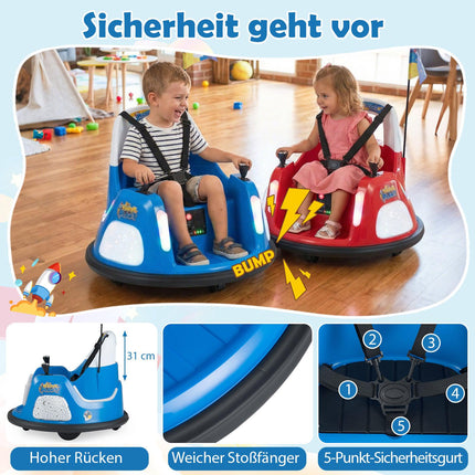 12V Kids Electric Bumper Car with Lights & Remote Control