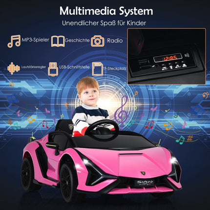 12V Kids Electric Car with Remote, Music, LED Lights