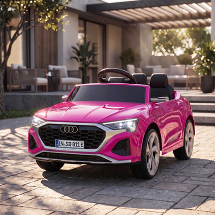 12V Kids Electric Car with Remote, Pink, Audi Design