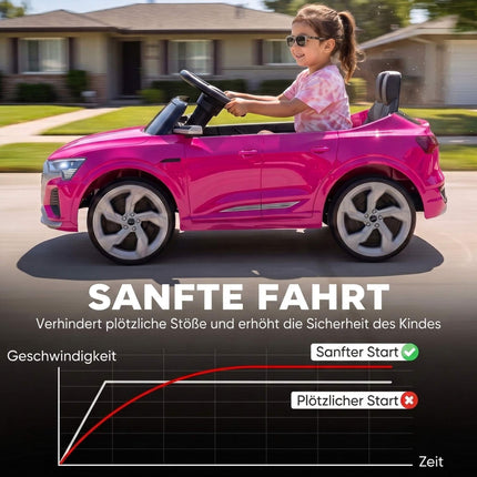 12V Kids Electric Car with Remote, Pink, Audi Design