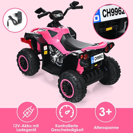 12V Kids Electric Quad Bike with Music & LED Lights
