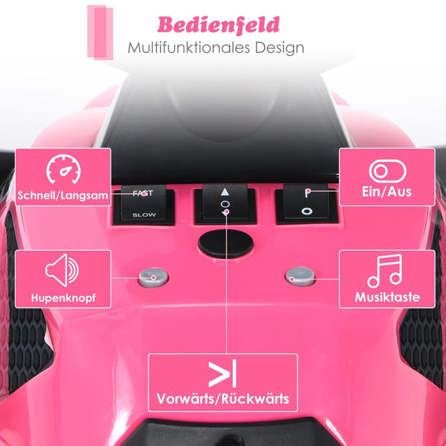 12V Kids Electric Quad Bike with Music & LED Lights