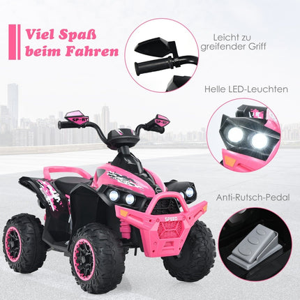 12V Kids Electric Quad Bike with Music & LED Lights
