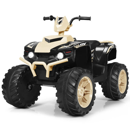 12V Kids Electric Quad with Music & Headlights, Yellow