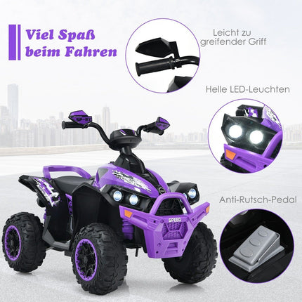 12V Kids Electric Quad with Music, Horn, LED Lights