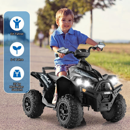12V Kids Electric Quad with Music, Horn & LED Lights