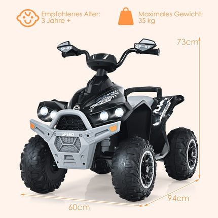 12V Kids Electric Quad with Music, Horn, LED Lights