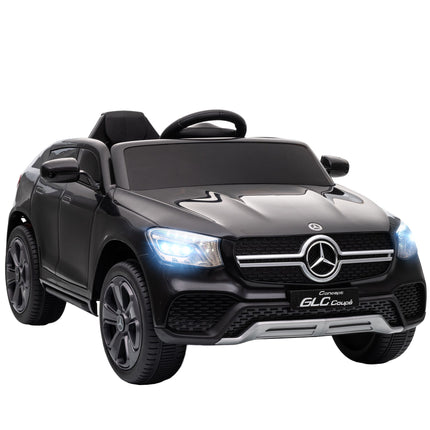 12V Kids Electric Ride-On Car, Remote, LED, Music, Black
