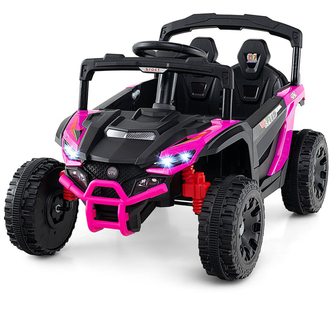 12V Kids Electric UTV Truck with Remote Control, Pink