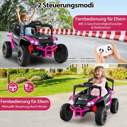 12V Kids Electric UTV Truck with Remote Control, Pink