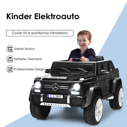 12V Kids Ride-On Car with Remote, Music, LED Lights