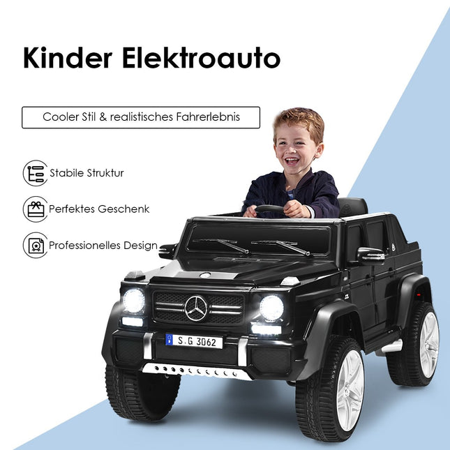12V Kids Ride-On Car with Remote, Music, LED Lights