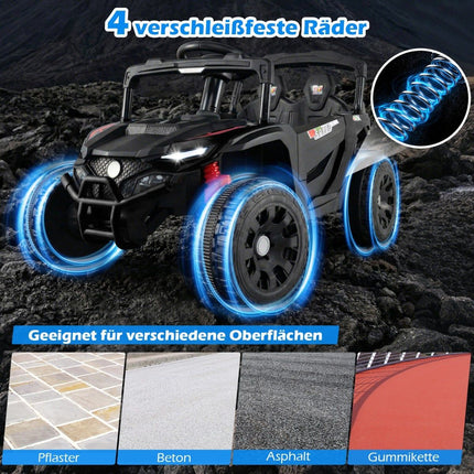 12V Kids Ride-On Tractor with Remote & Trailer, Black