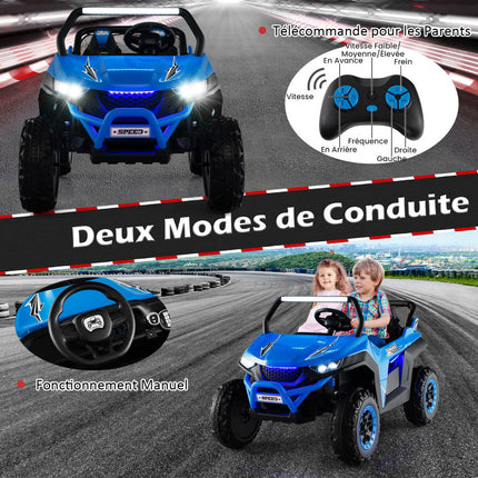 12V Kids Ride-On UTV with Remote, 2-Seater, Blue