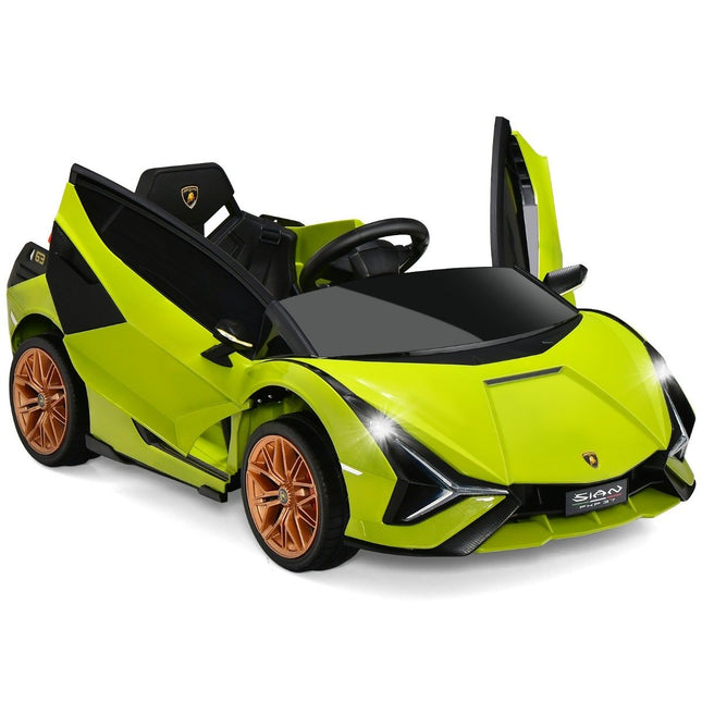 12V Lamborghini children's electric car with 2.4G remote control children's car 3-5km/h with MP3 green