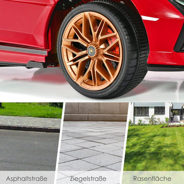 12V Lamborghini children's electric car with 2.4G remote control children's car 3-5km/h with MP3 red