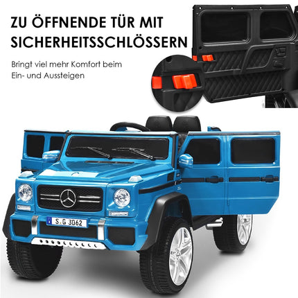 12 V gelicentieerde Mercedes-Benz Maybach accu-aangedreven Jeep met vering 115 x 67 x 57 cm Blauw