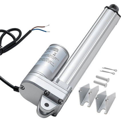 12V Linear Actuator, IP65, 8 In Stroke, 3000N Bracket
