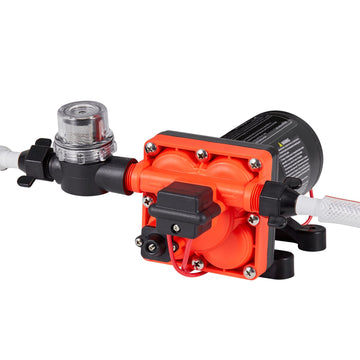 12V RV Water Pump, 6 GPM, 70 PSI, Self-Priming