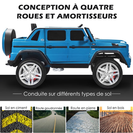 12V Ride-On Car With Remote Control, Suspension, Blue