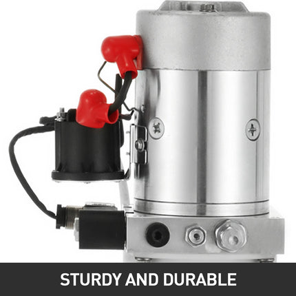 12V Single-Acting Hydraulic Pump, 7-Quart Reservoir
