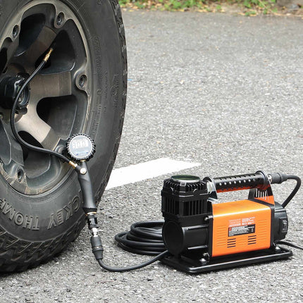 12V Tire Inflator Air Compressor, 150 PSI, Digital Gauge