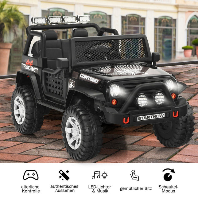 12V children's electric car with remote control &amp; Light &amp; Music Electric Children's Vehicle Black