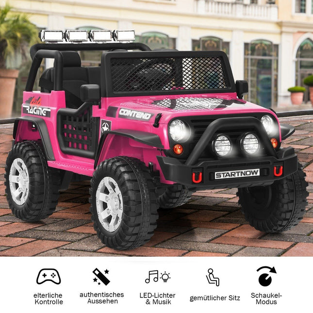 12V children's electric car with remote control &amp; Light &amp; Music Electric Children's Vehicle Pink