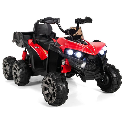 12V electric children's quad with storage space & LED lights mini electric quad 3-6 km/h red