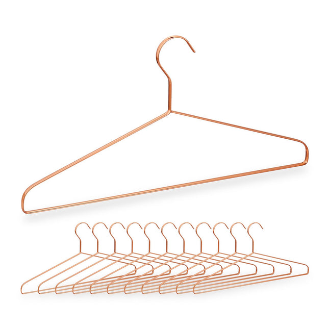 12 copper coat hangers
