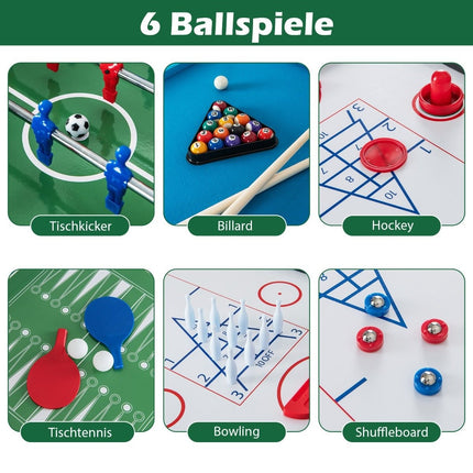 12-in-1 Multi-Game Table: Foosball, Air Hockey, Billiards
