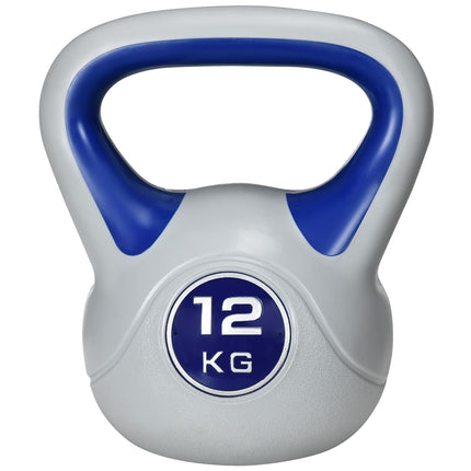 12 kg Blue Kettlebell for strength training and fitness