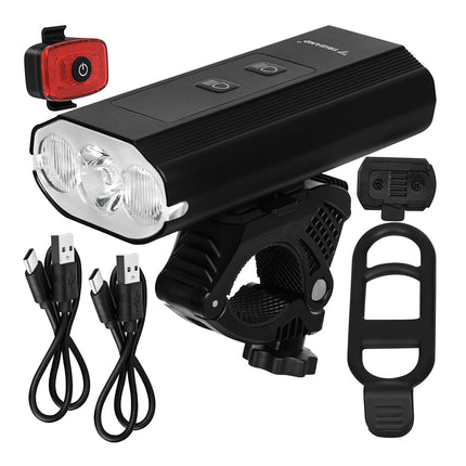 1300lm LED Bike Light Kit, USB-C, IP65 Waterproof