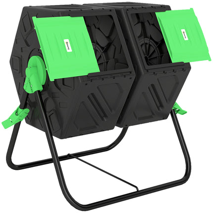 130L Dual Chamber Compost Bin with 24 Vent Holes